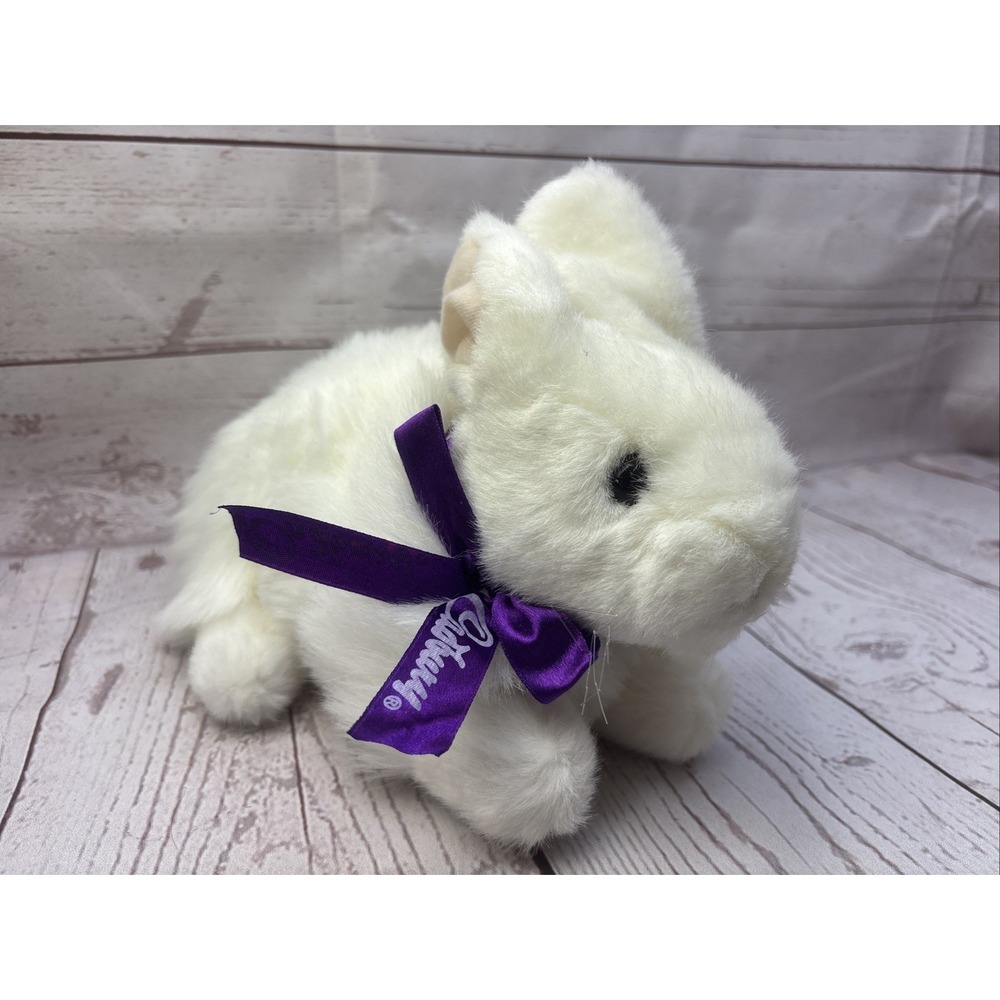 Cadbury White Bunny Rabbit Plush 9" Stuffed Animal Easter Toy ZX980192 NO SOUND